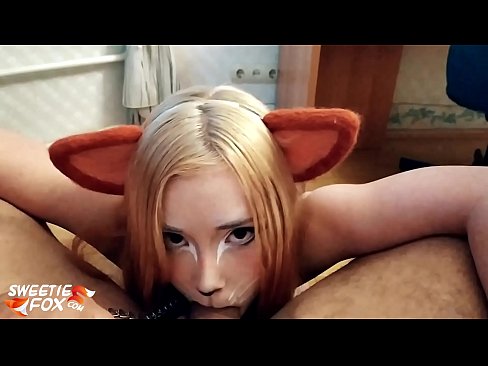 ❤️ Kitsune ngelek kontol jeung cum dina sungut nya seks super di urang